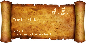 Angi Edit névjegykártya